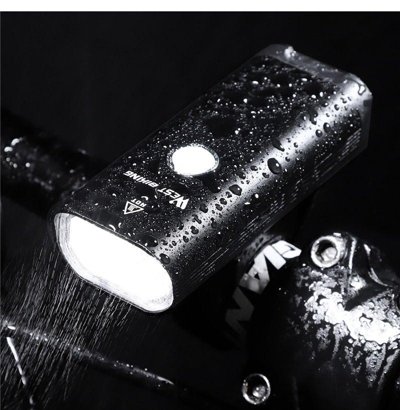 USB Rechargeable LED Bicycle Headlight Waterproof Cycling Light