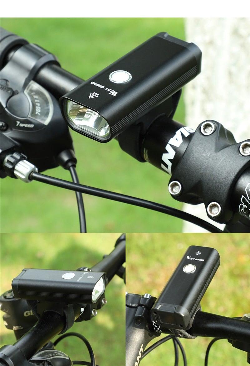 USB Rechargeable LED Bicycle Headlight Waterproof Cycling Light
