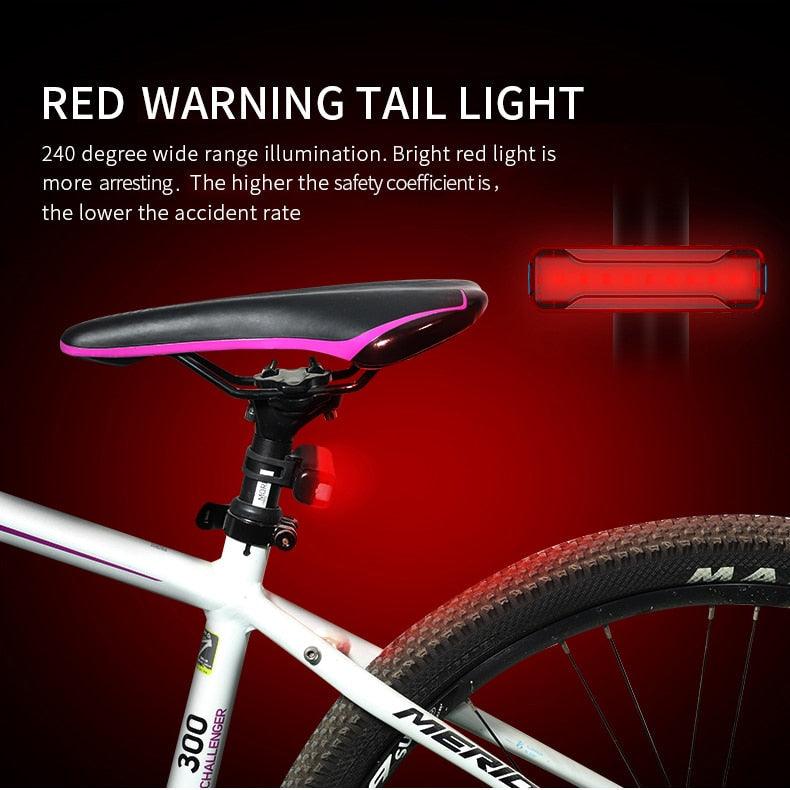 5000 Lumen LED Bike Light Set USB Rechargeable 10000mAh Power Bank