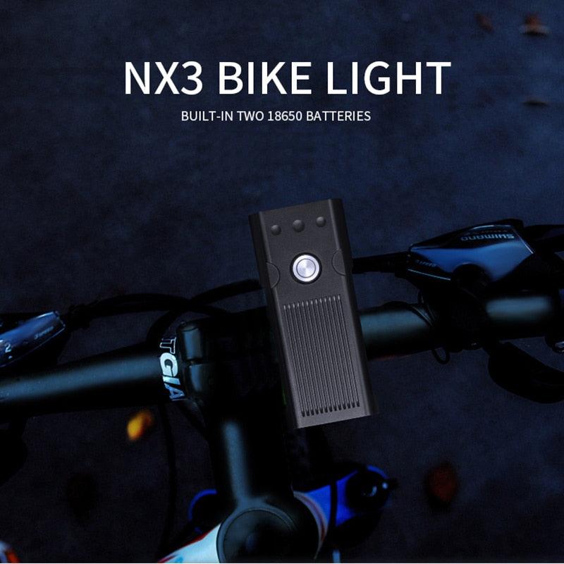5000 Lumen LED Bike Light Set USB Rechargeable 10000mAh Power Bank