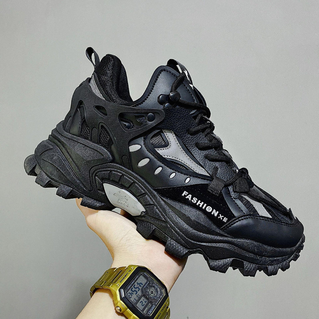 Luxury Men’s High Fashion White Sneakers with Shock Absorption
