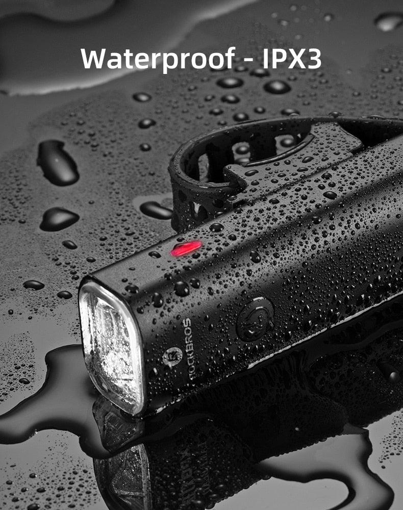 USB Rechargeable 2000mAh LED Bike Front Light, 5 Light Modes