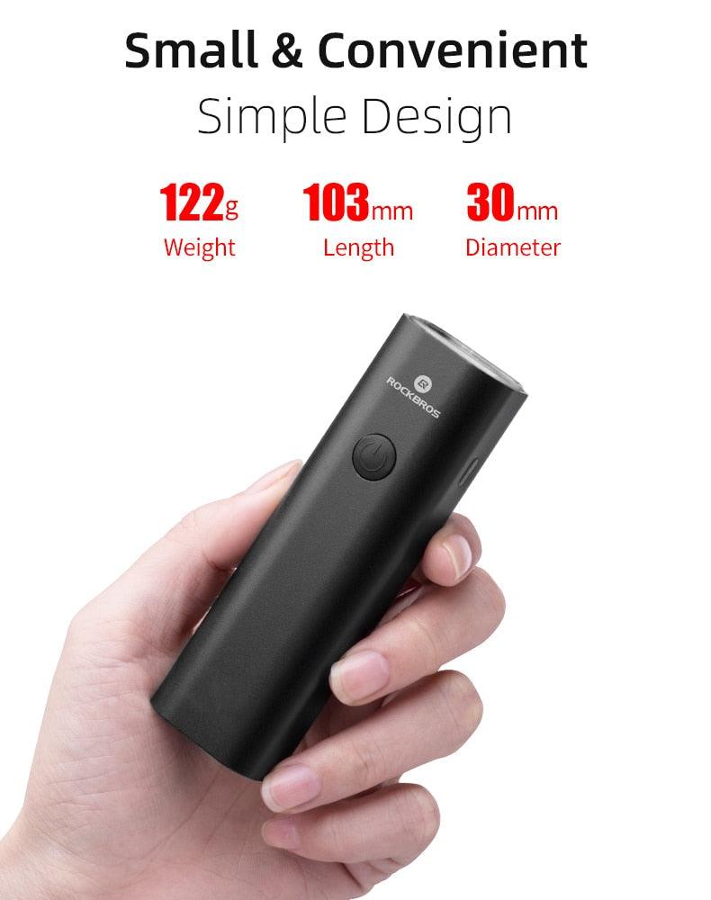 USB Rechargeable 2000mAh LED Bike Front Light, 5 Light Modes