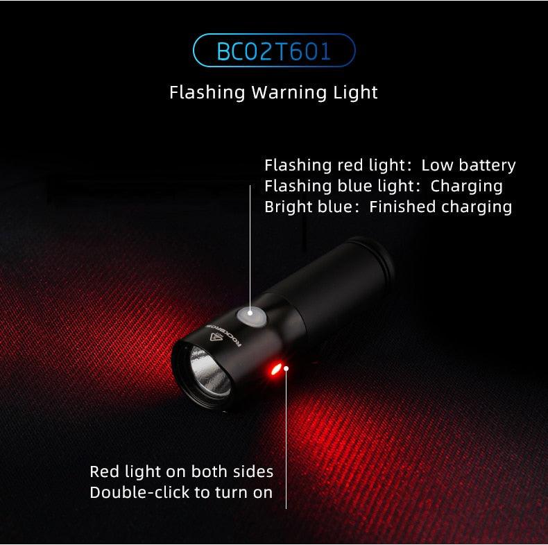 USB Rechargeable 2000mAh LED Bike Front Light, 5 Light Modes