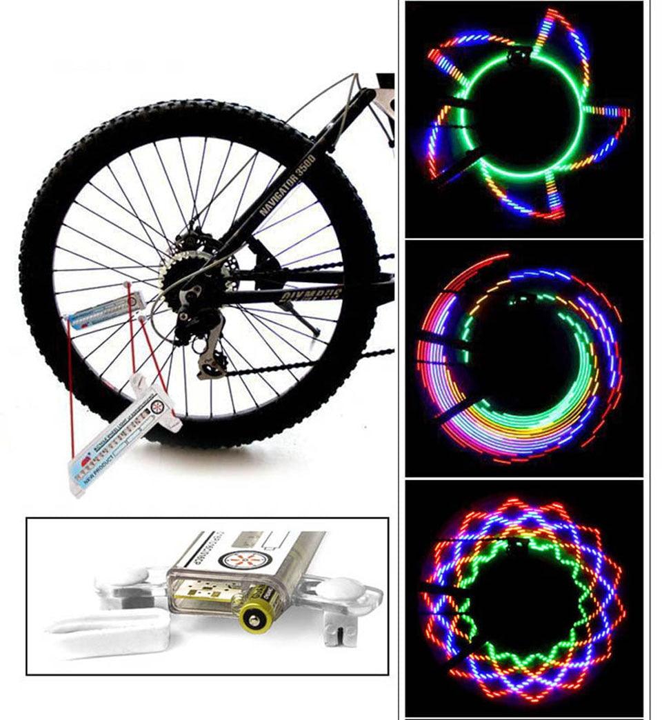 32 LED Bicycle Spoke Lights: 30-Pattern Wheel Rim Lamp for Bikes