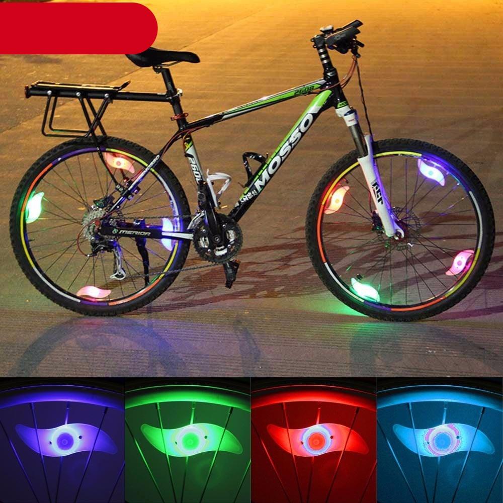 Waterproof LED Bike Spoke Lights - 3 Mode Colorful Safety Warning