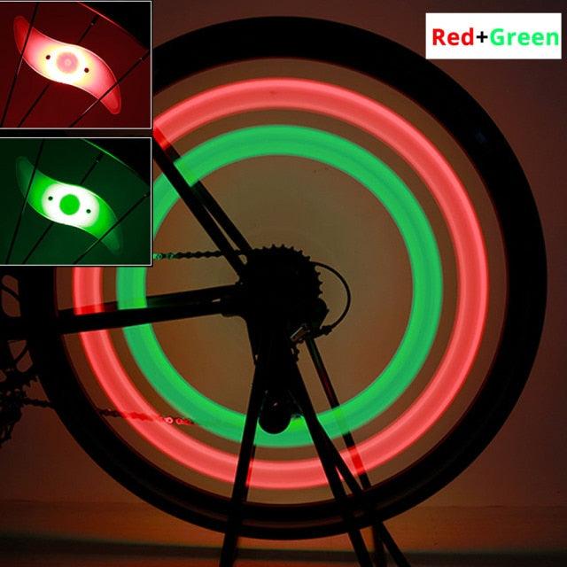 Waterproof LED Bike Spoke Lights - 3 Mode Colorful Safety Warning