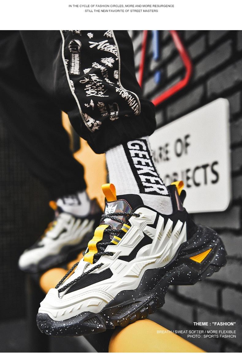 Men's Chunky Platform Sneakers – Height Increasing Casual Shoes