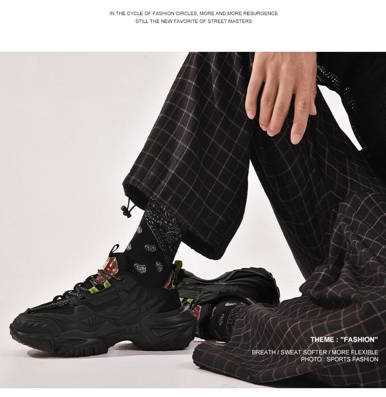 Men's Chunky Platform Sneakers – Height Increasing Casual Shoes