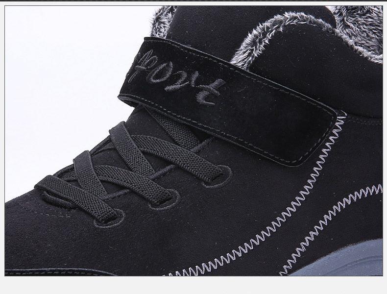 Unisex Fur-Lined Snow Boots – Waterproof Winter Ankle Booties