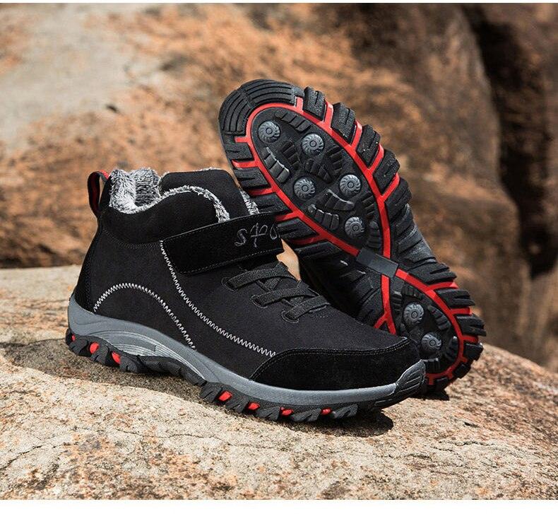 Unisex Fur-Lined Snow Boots – Waterproof Winter Ankle Booties