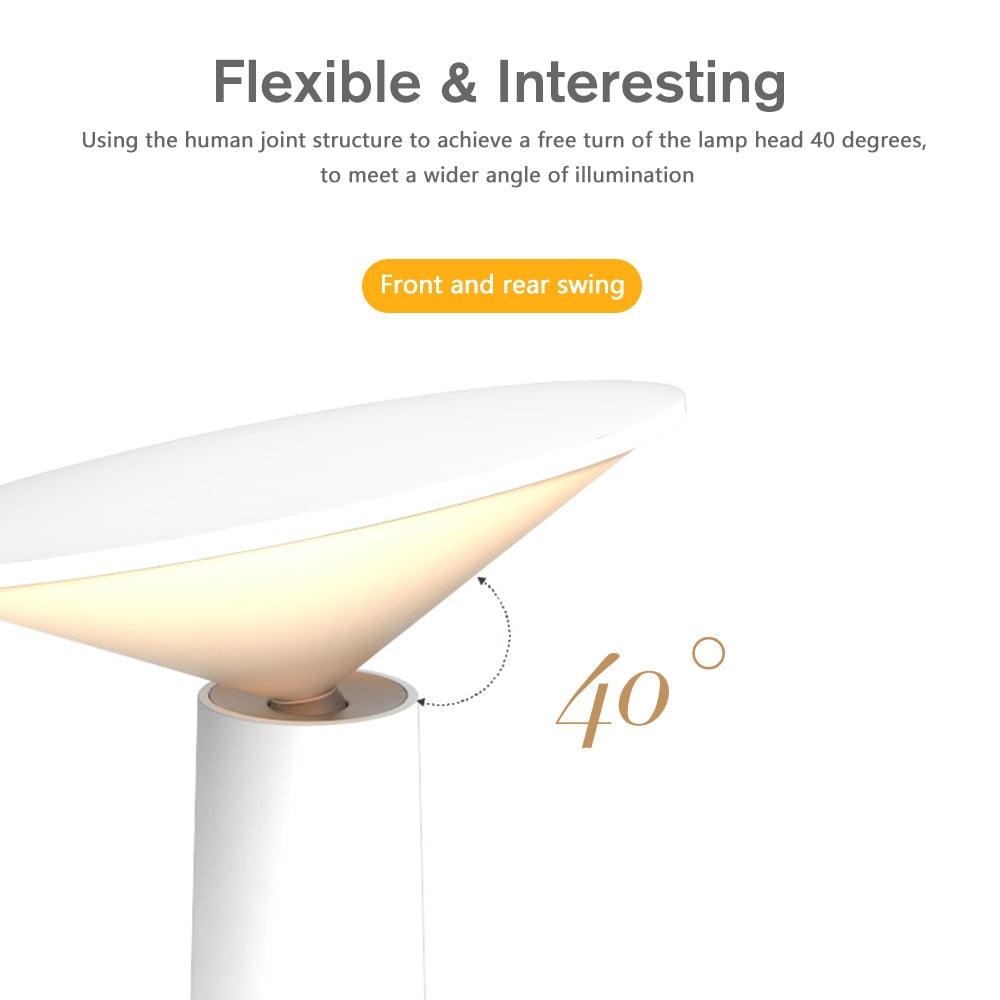 Modern Metallic Touch Sensor Desk Lamp for Bedroom and Office