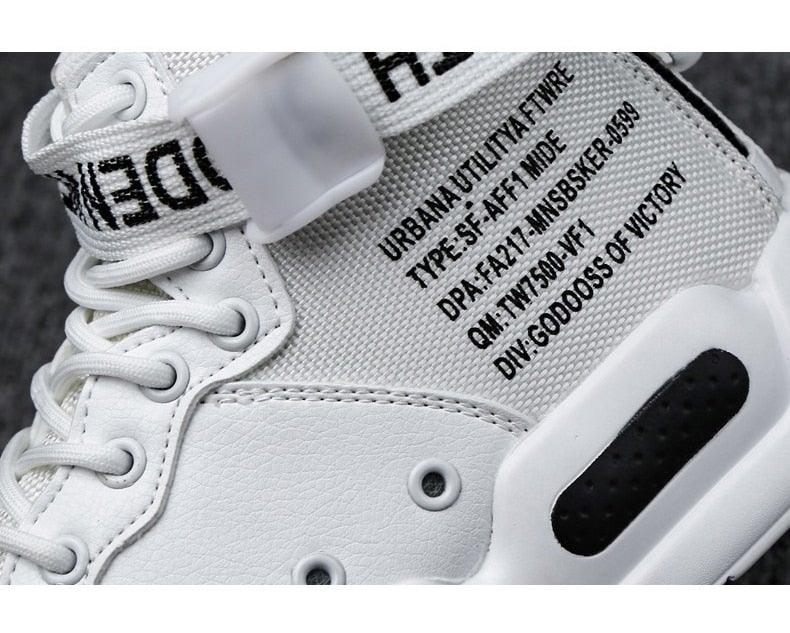 High Top Canvas Sneakers: Breathable Hip Hop Basketball Shoes