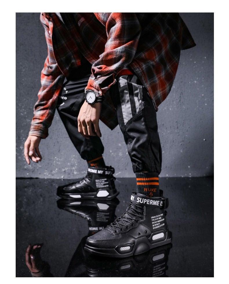 High Top Canvas Sneakers: Breathable Hip Hop Basketball Shoes