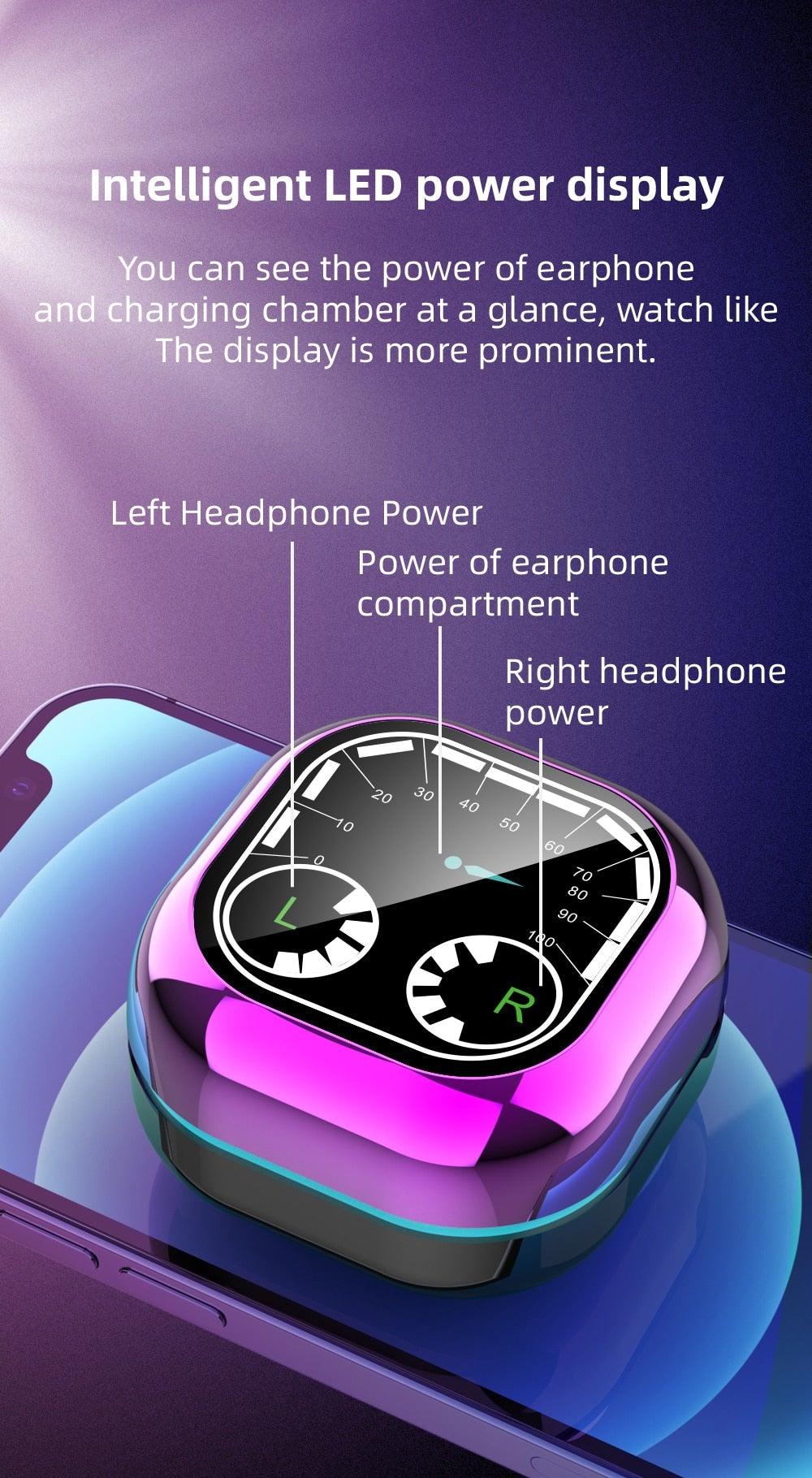 Wireless Bluetooth 5.1 Sport Headphones with HiFi Sound & LED Display