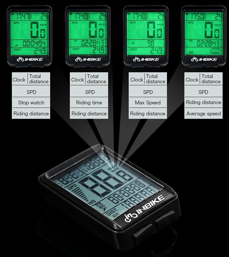 Waterproof Wireless & Wired Bicycle Computer Cycling Odometer
