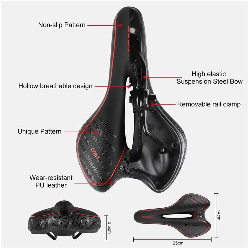 Ergonomic Road & Mountain Bike Saddle Breathable Waterproof Seat