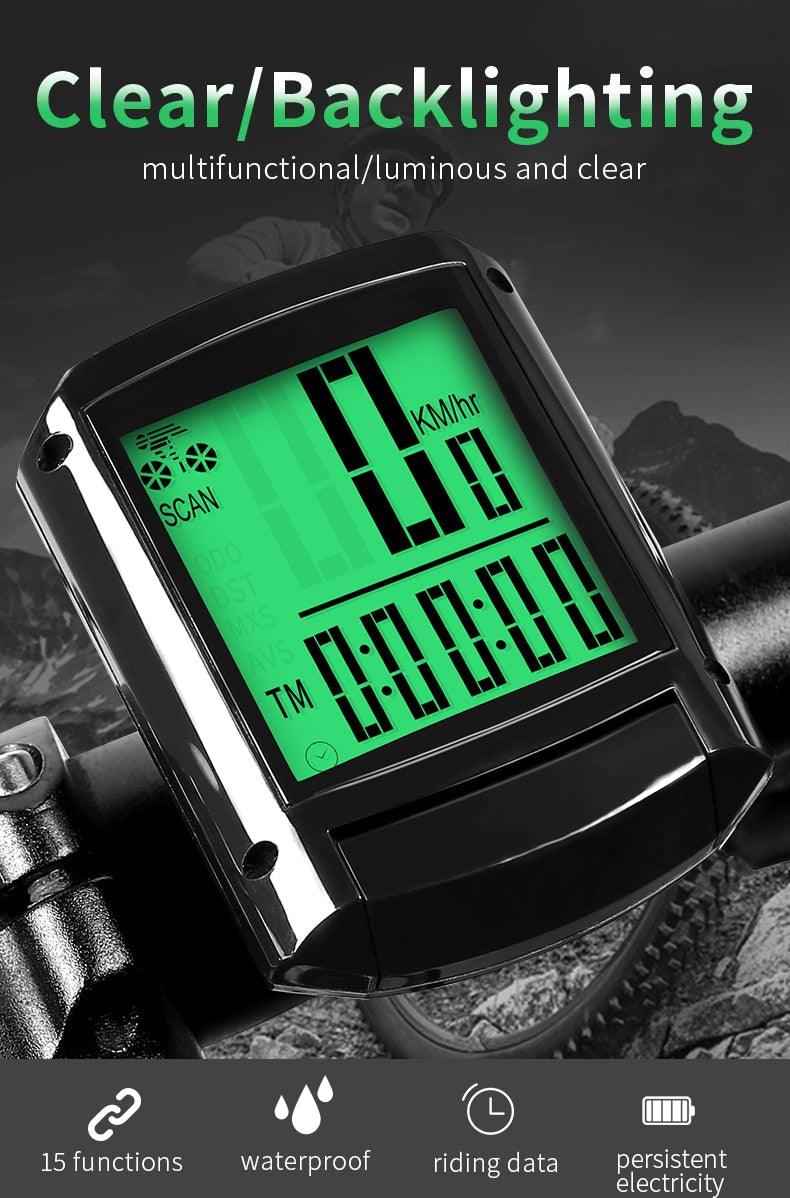 Waterproof Wireless & Wired Bicycle Computer Cycling Odometer