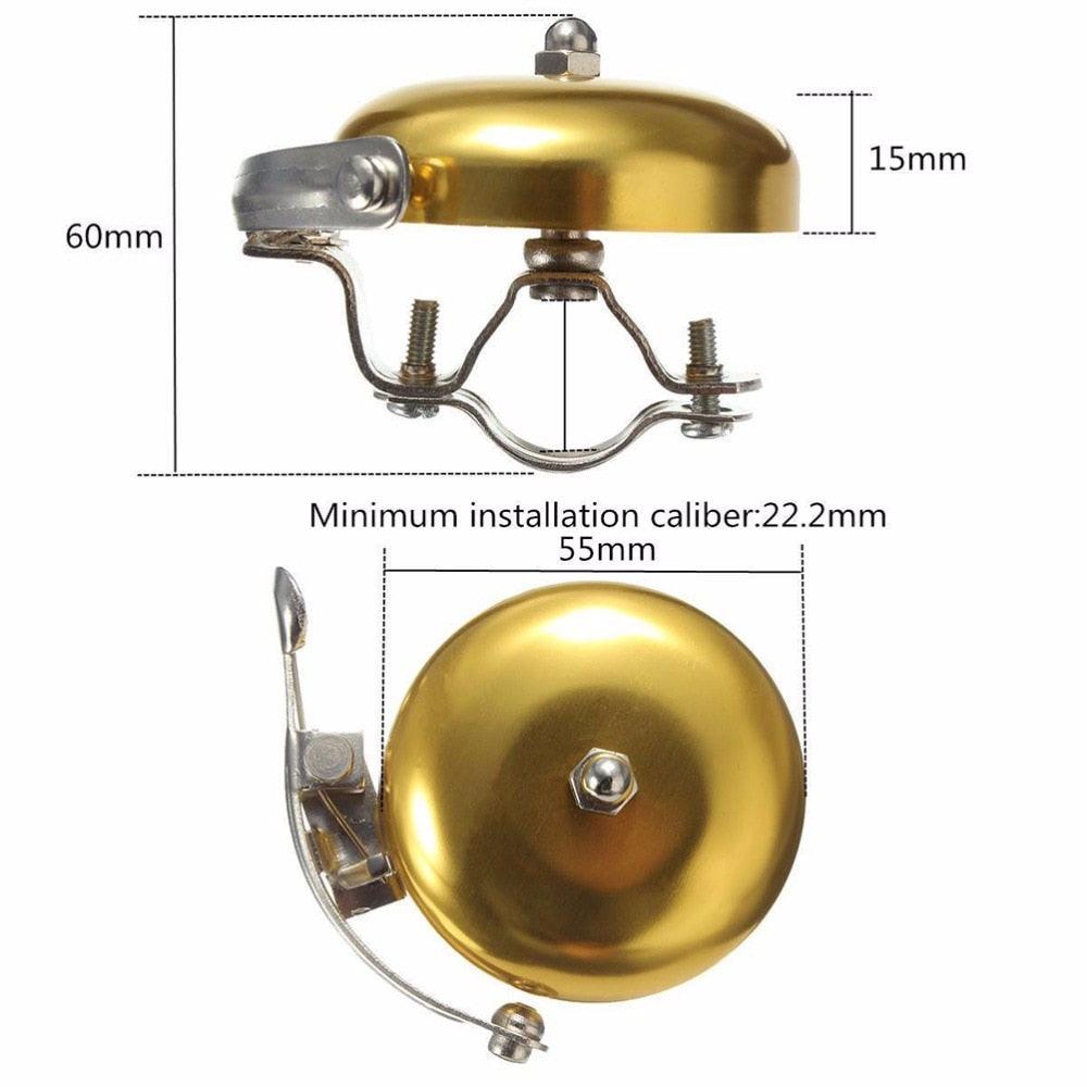 Vintage Classic Bicycle Bell Retro Gold Silver Bike Horn Accessory