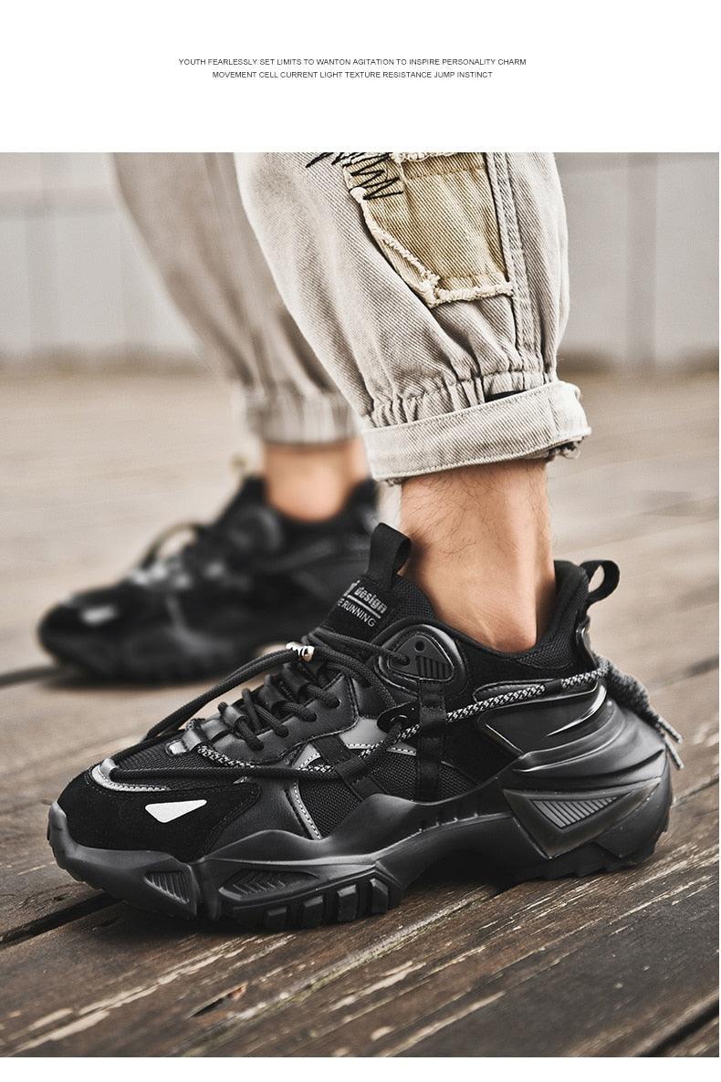 Men's Chunky Platform Sneakers – Height Increasing Casual Shoes