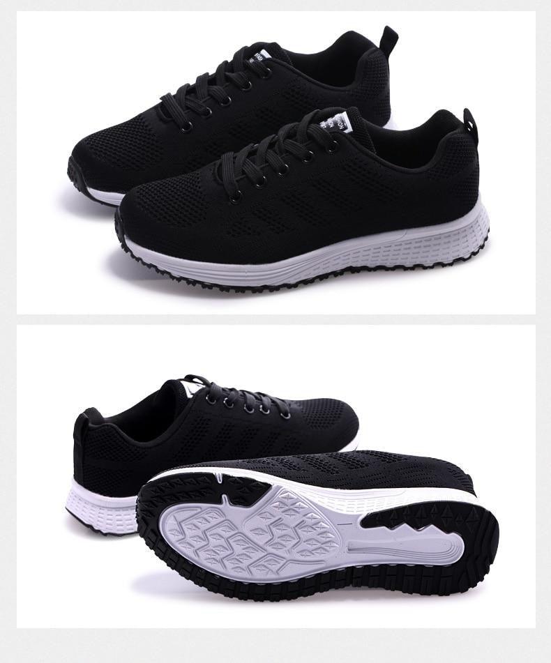 Women’s Breathable Mesh Athletic Sneakers – Casual Tennis Shoes
