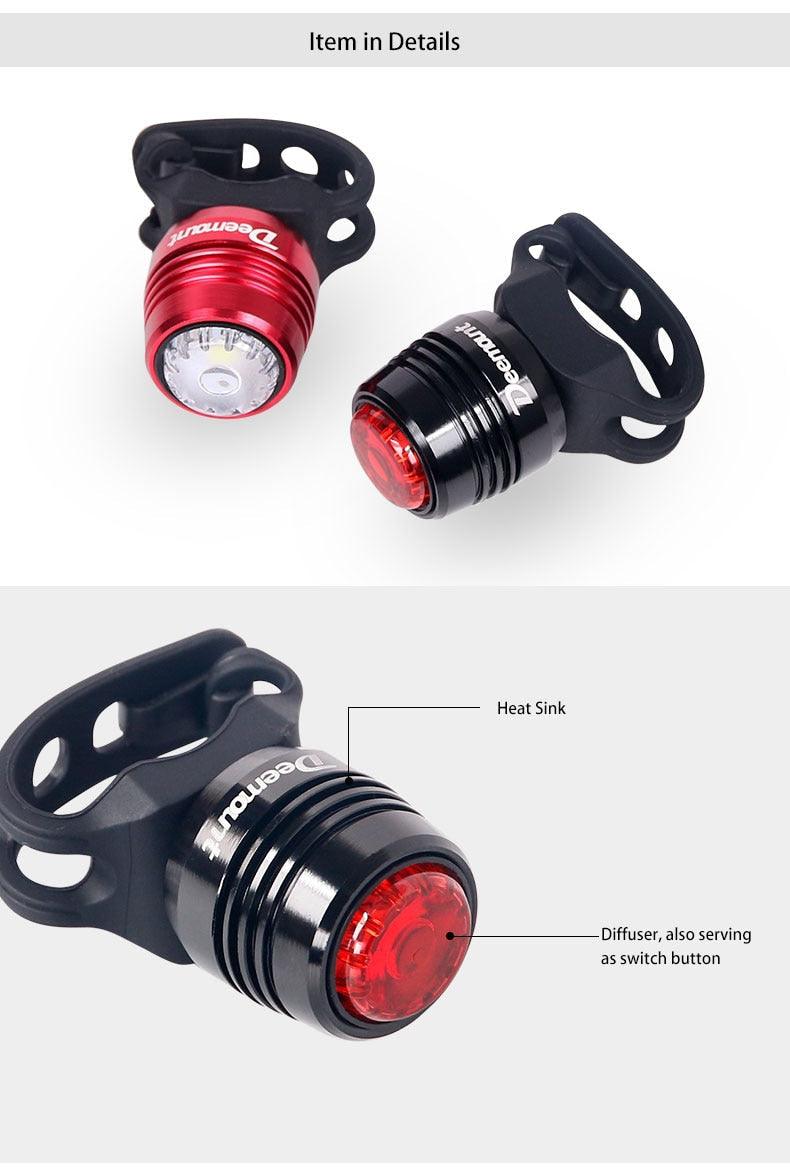 Ultra Bright USB Rechargeable LED Bike Rear Safety Warning Light