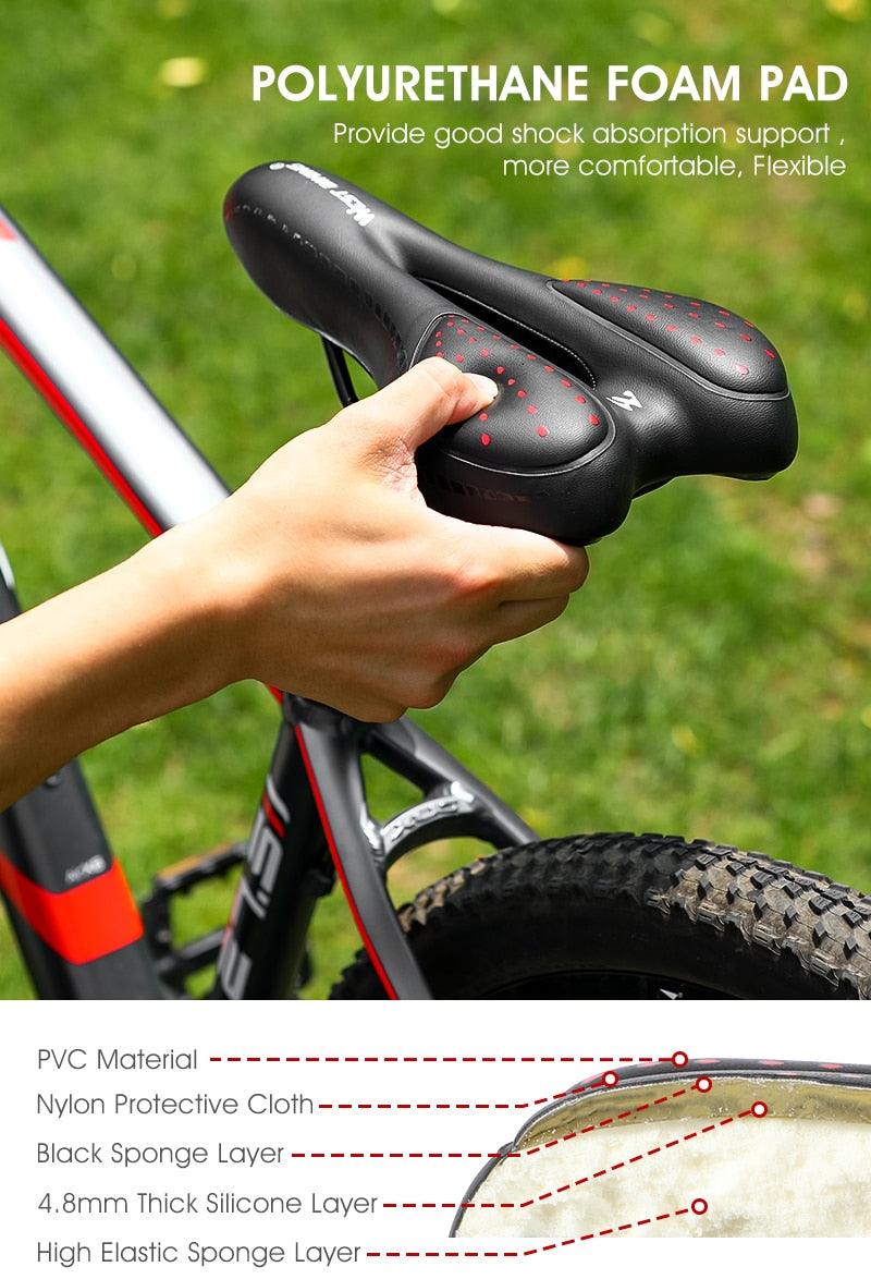 Ergonomic Gel Padded Bike Saddle for Mountain and Road Bikes
