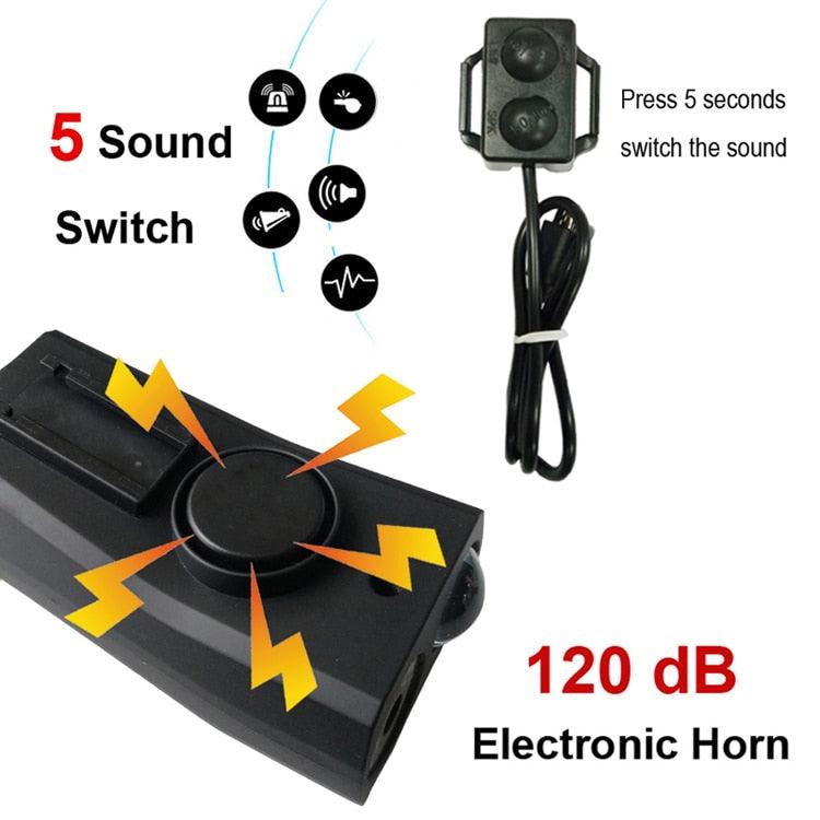 800 Lumen Smart Bike Light Set with Horn and USB Rechargeable Battery