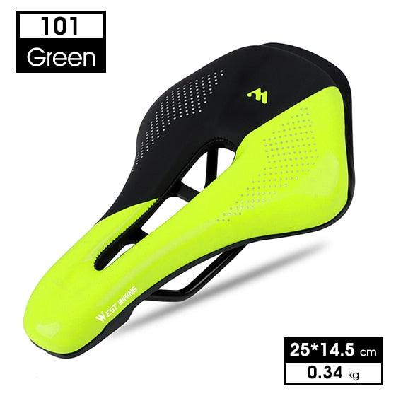 Ergonomic Breathable Bike Saddle, PVC Leather Gel Seat Cushion