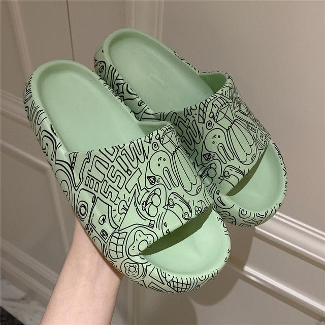 Ultra-Soft Thick-Soled Non-Slip Indoor Outdoor Platform Slides