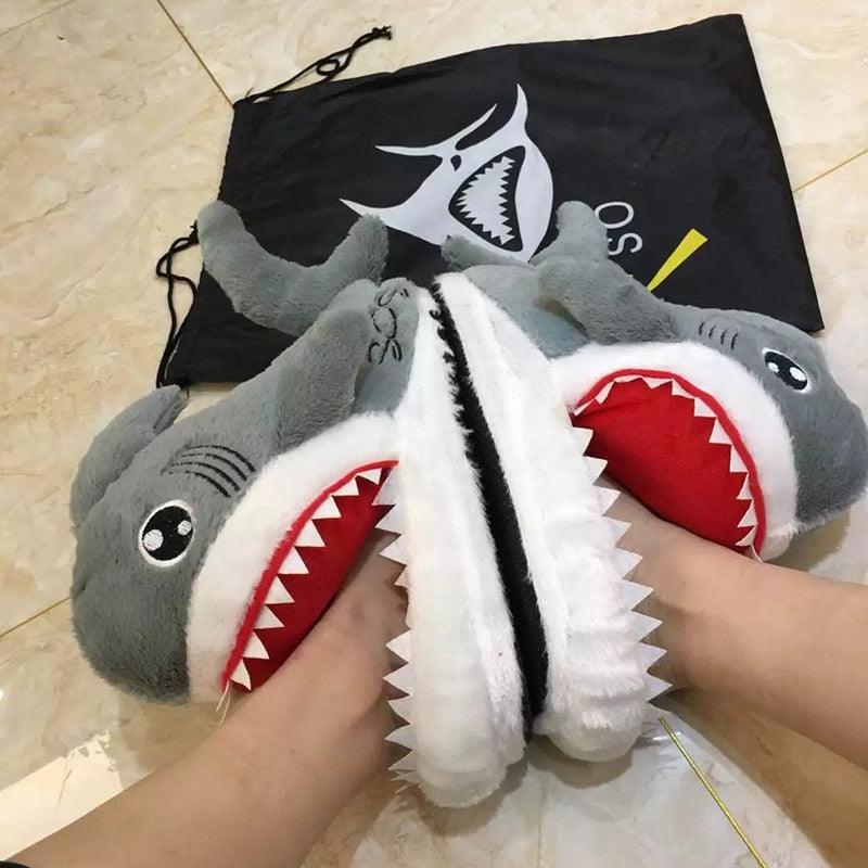 Cute Shark Slippers for Women & Girls - Plush Warm Home Footwear