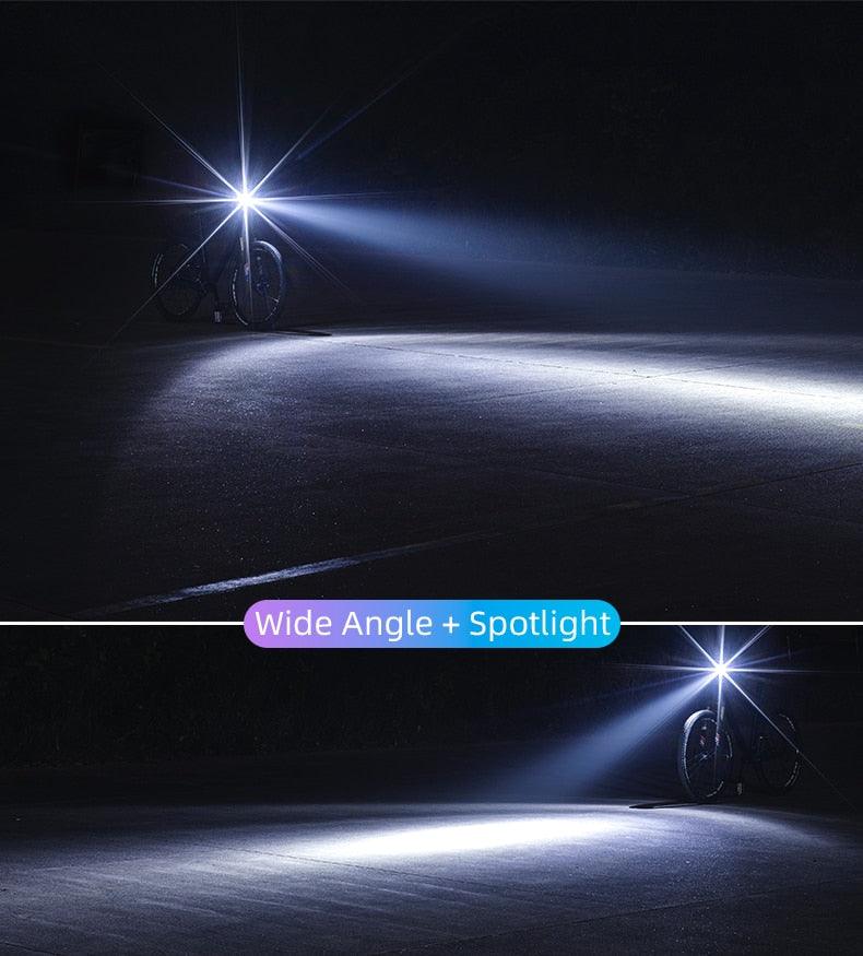 Matte Black Industrial LED Bicycle Headlight - 800 Lumen Rechargeable