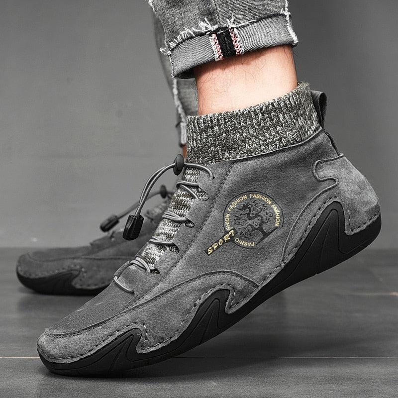 Men's Beige Canvas Casual Walking Sneakers Lightweight Sports Flats