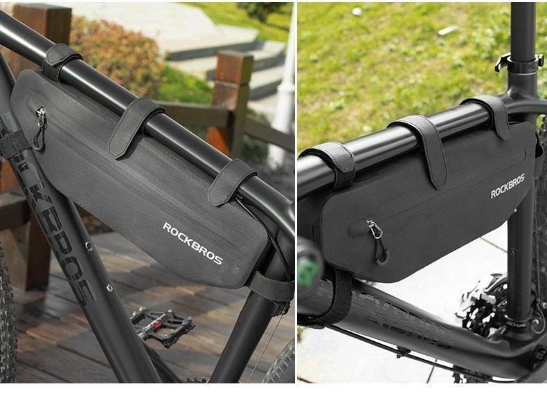 Waterproof Cycling Top Tube Bike Frame Bag - High Capacity Black