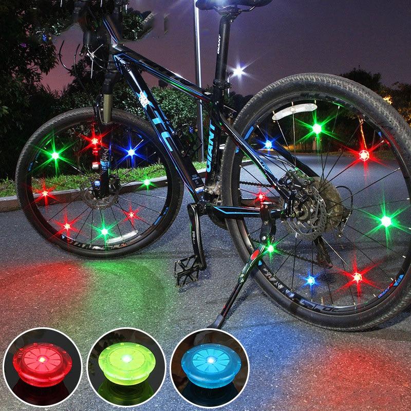 Mini LED Bike Wheel Spoke Lights - Sporty Multi-Color Cycling Decor