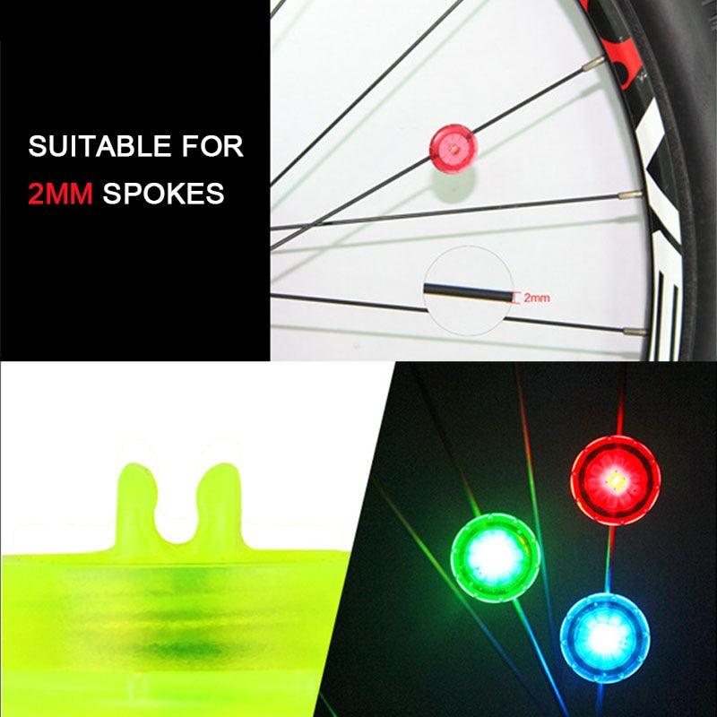 Mini LED Bike Wheel Spoke Lights - Sporty Multi-Color Cycling Decor