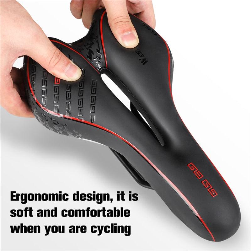 Ergonomic Gel Padded Bike Saddle for Mountain and Road Bikes