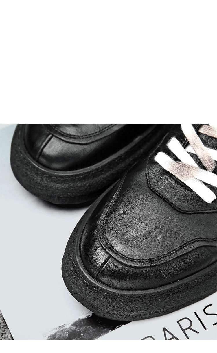 Men’s Leather Urban Streetwear Sneakers – Anti-Slip Walking Shoes