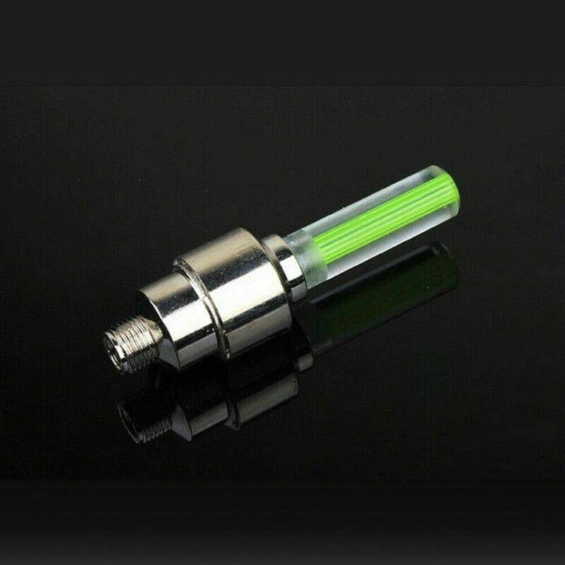 LED Bicycle Wheel Valve Cap Lights - Multi-Color Neon Spoke Decor