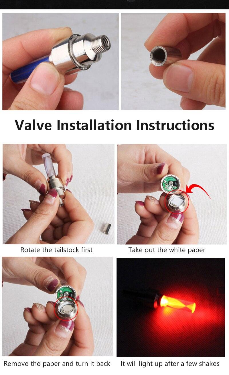 LED Bicycle Wheel Valve Cap Lights - Multi-Color Neon Spoke Decor