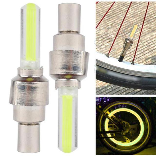 LED Bicycle Wheel Valve Cap Lights - Multi-Color Neon Spoke Decor