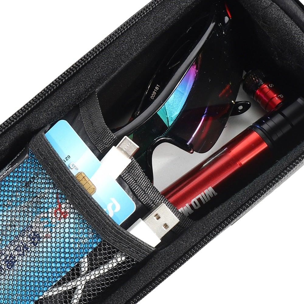 Waterproof Bike Phone Bag Top Tube Cycling Mount for Phones 6.6in
