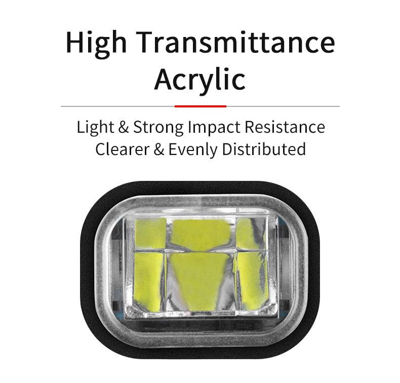 USB Rechargeable 2000mAh LED Bike Front Light, 5 Light Modes