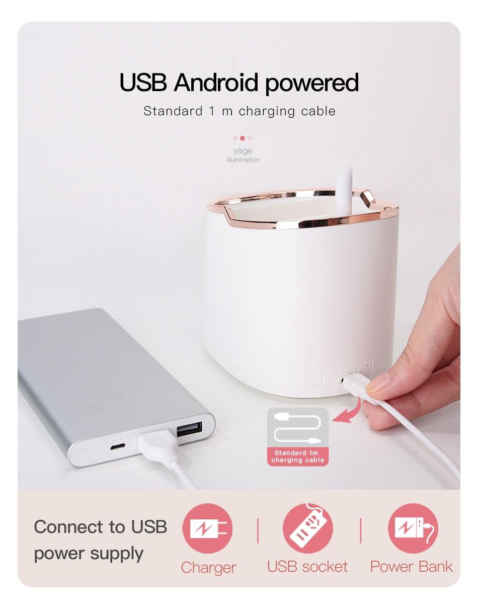 Rechargeable LED Desk Lamp with Pen Holder and Phone Stand