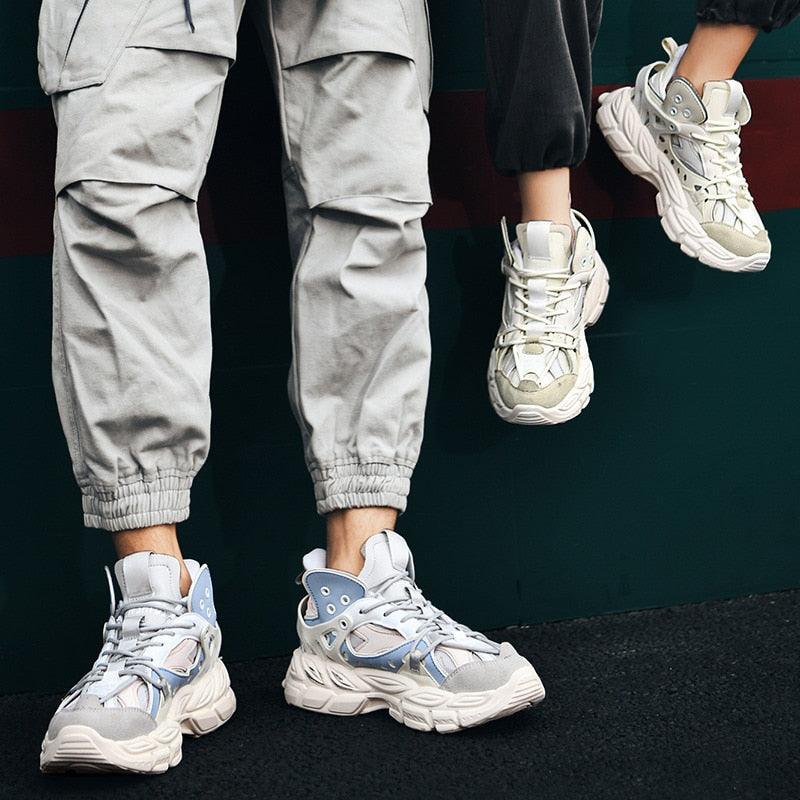 Blue Men's Platform Running & Sports Sneakers