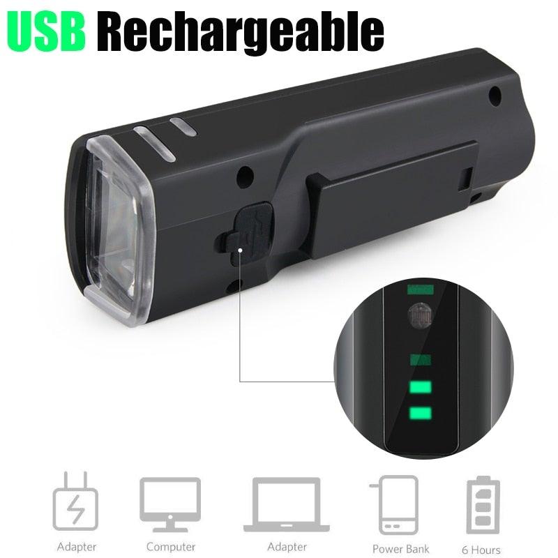 Smart LED Bike Light Set USB Rechargeable Front and Rear Lamp
