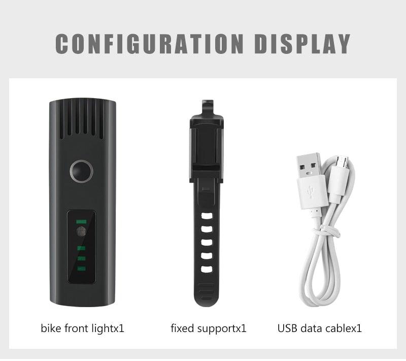 Smart LED Bike Light Set USB Rechargeable Front and Rear Lamp