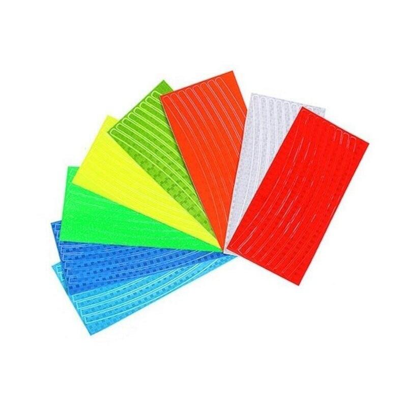 8PCS Fluorescent Reflective Bike Wheel Spoke Stickers