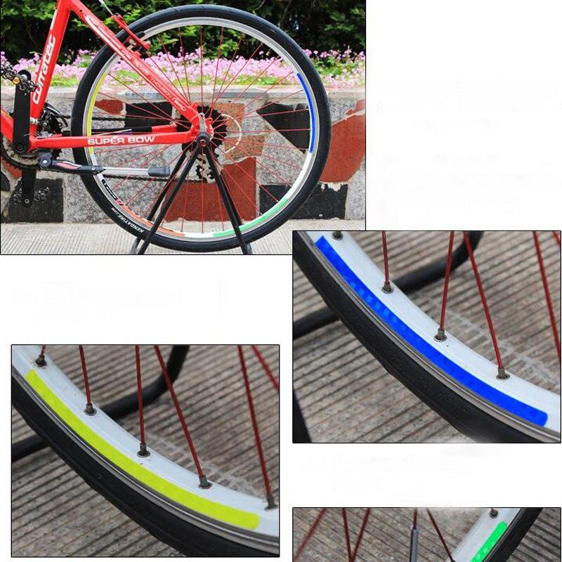 8PCS Fluorescent Reflective Bike Wheel Spoke Stickers