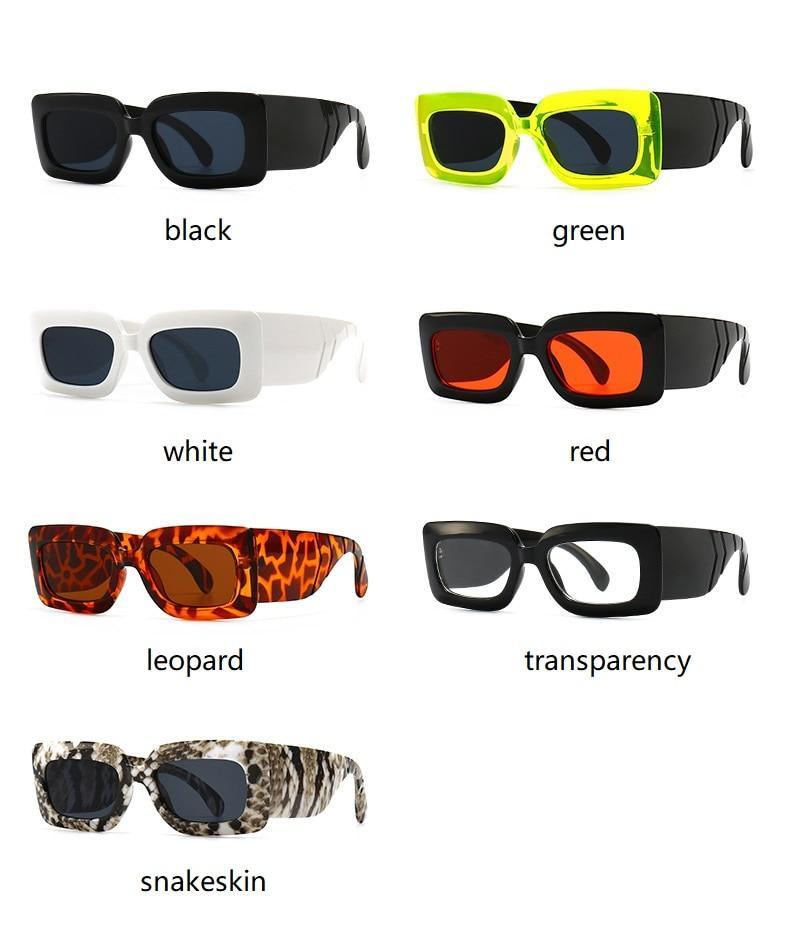 Oversized Square Snake Print Sunglasses for Men and Women